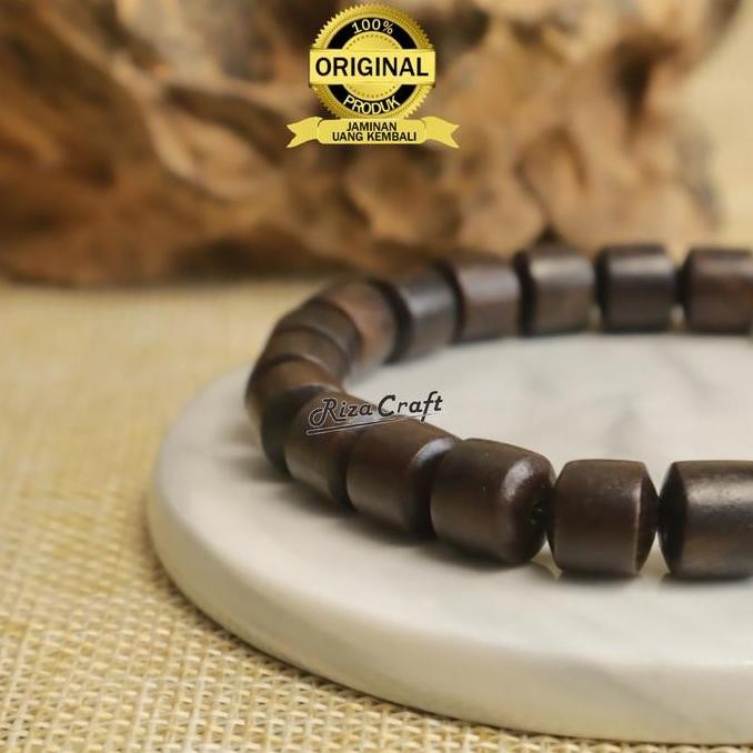 Gelang Kayu Gaharu Zebra Wangi Asli Kalimantan Super King Kotak