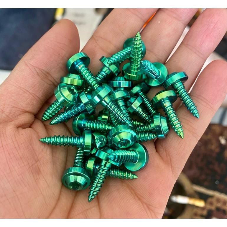 Ty-35 Baut Body Yamaha Titanium Honda / Baut Bodi Titanium  Yamaha / Baut Titanium Body Motor Vario 