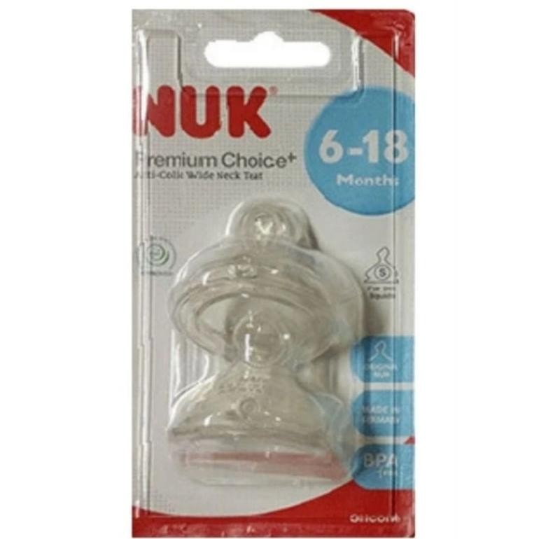NUK SIlicone Teat Isi 2 Size S umur bayi  6-18 bulan / Dot NUK Gepeng