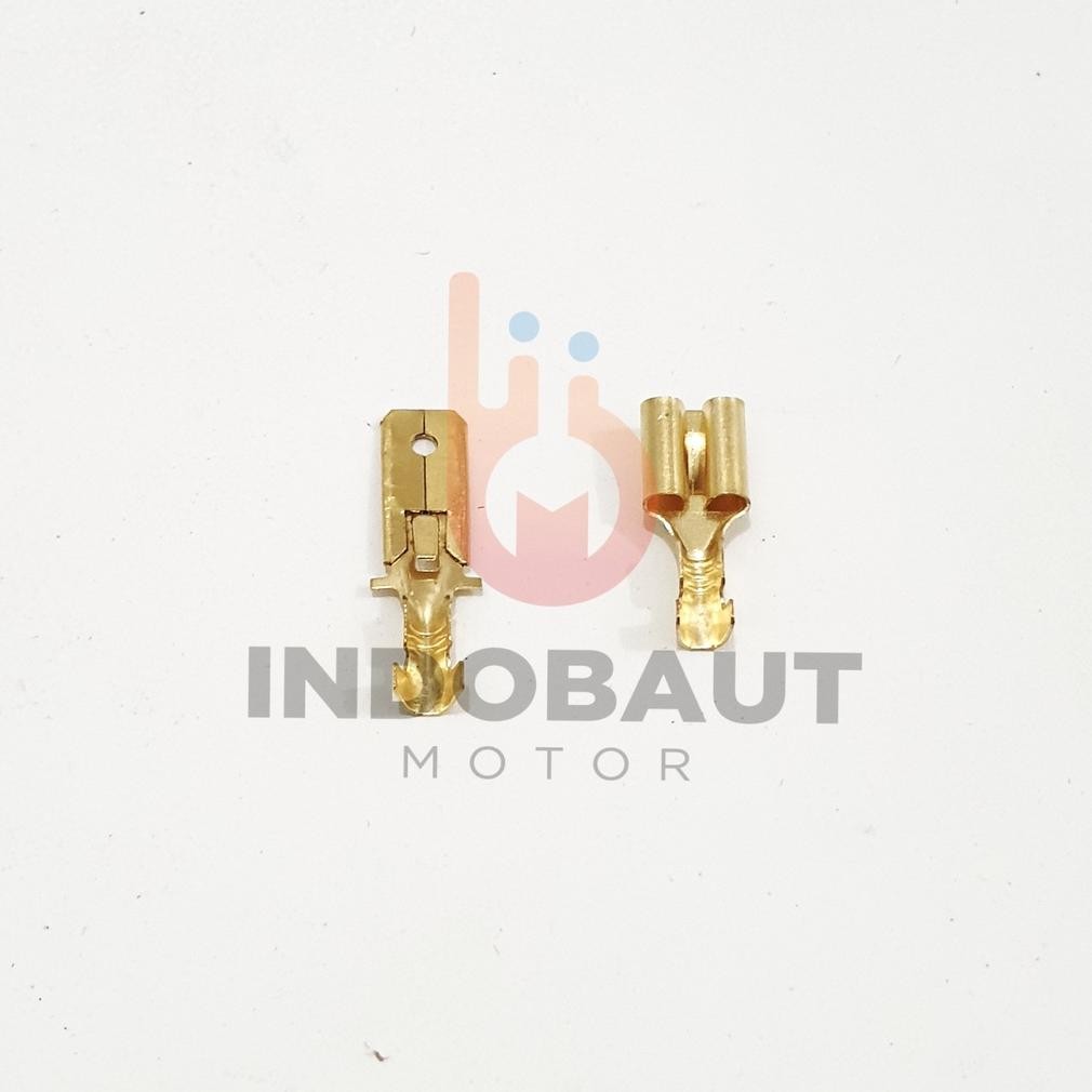 Ve29 Konektor Terminal Kabel Skun Gepeng Besar Cowo Cewe 6.3 Karet Kondom