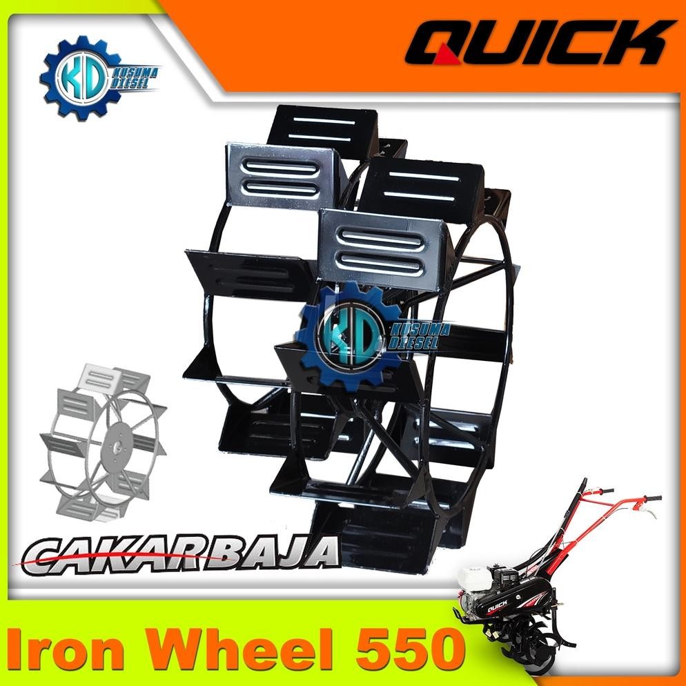 Roda besi 550 Cakar Baja - ukuran 550 - Roda besi kecil Cultivator -  ORIGINAL - QUICK - IMPLEMENT -
