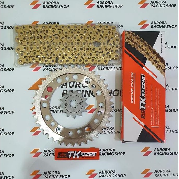 Gear Set Tk 520 Honda Cbr 250 Old / Thailand / Cbr 250 R & Rantai Tk 520 Hs Gold