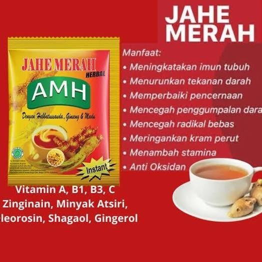 

Jahe Merah Super Amh Herbal 6 In1 Per Renteng 10 Sachet Madu Jahe Merah Murni Plus Kayu Manis Ginseng Habbatussauda Secang Sambiloto