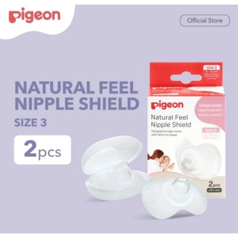 Pigeon Nipple Shield Pelindung Puting Penyambung Puting Natural Fit Silicone