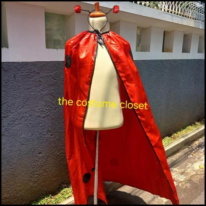 ladybug cape (kostum jubah kepik)