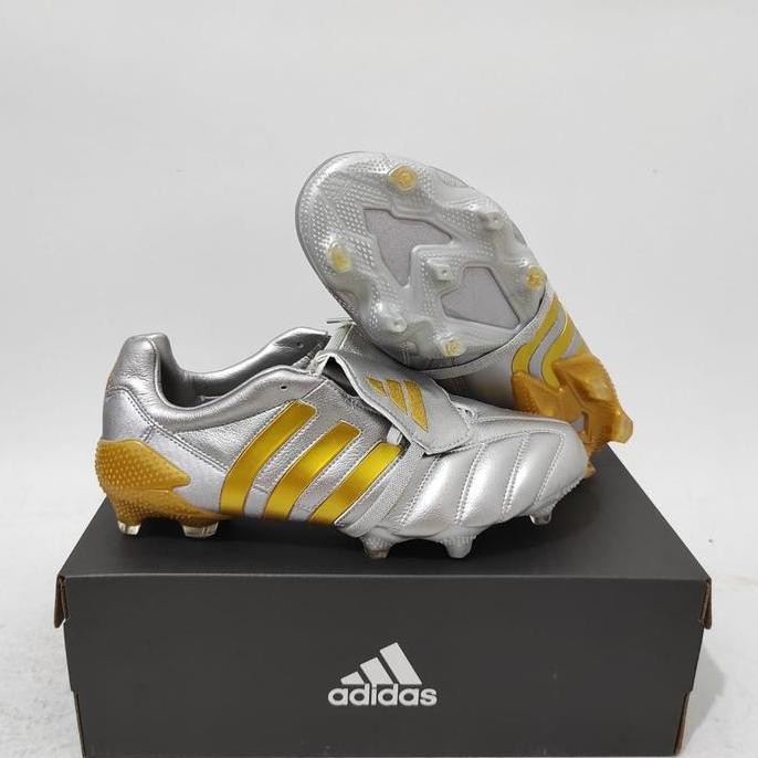Sepatu Bola Adidas Predator Mania Remake Silver Gold Fg Terlaris
