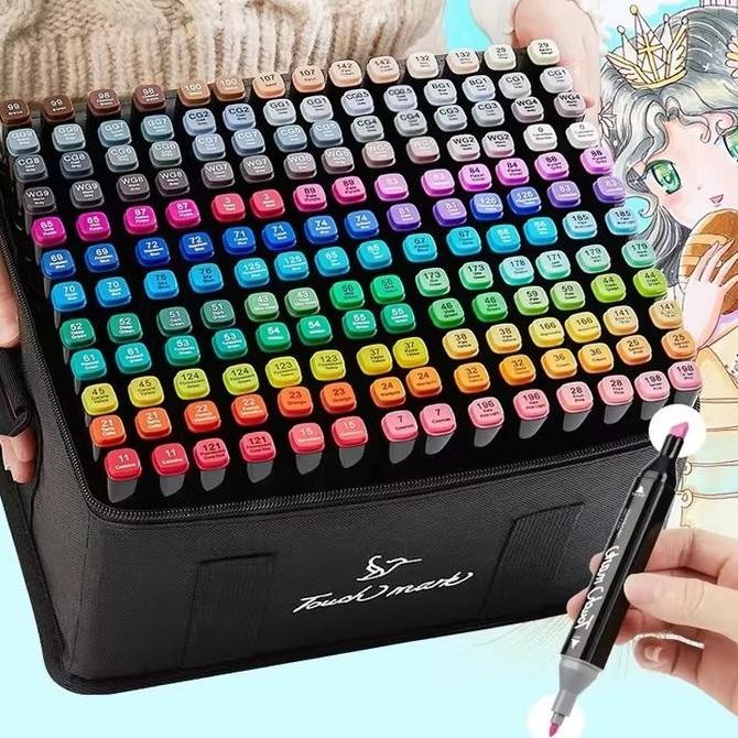 

Double Pen Tip Markers Brush Pens Set Painting Highlighter School Art Supplies