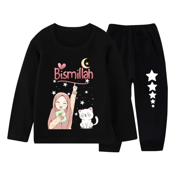 Bts Piyama Setelan Baju Tidur Anak Perempuan Model Lengan Panjang Celana Panjang Size 3 Tahun - 10 T