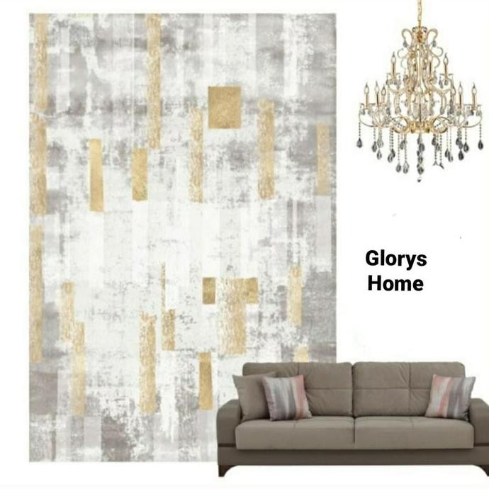 Karpet lantai ruang tamu anti slip, karpet ruang keluarga, karpet dekorasi import