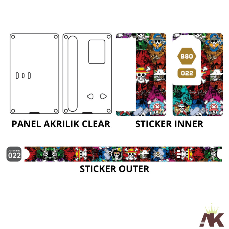 

Premium Cut - Cutting Akerilik Untuk Bagian Luar Dalam B80 Pres 22 Garskin Stiker / Case Custom Terlaris 2PCS/ Fullbody