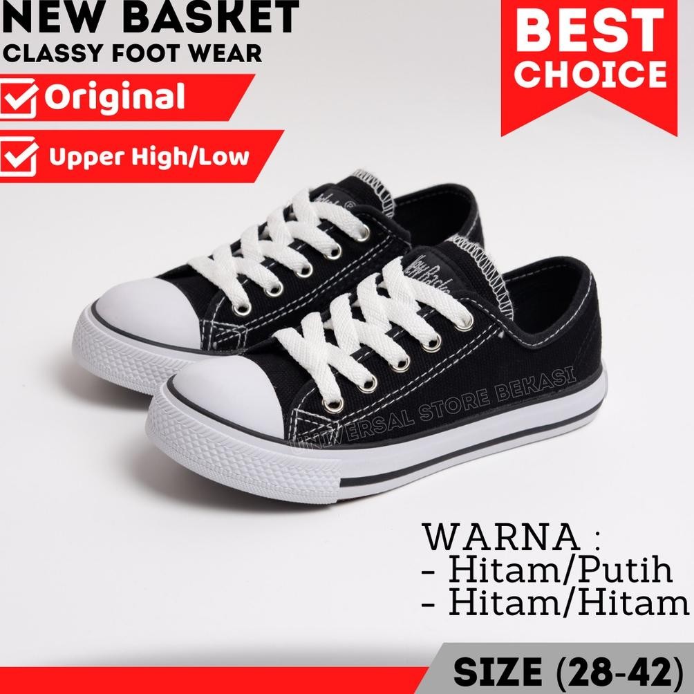 Sepatu Anak Sekolah Laki Perempuan TK SD SMP SMA Balita-Dewasa Pria Wanita Hitam Putih Spatu Skolah 