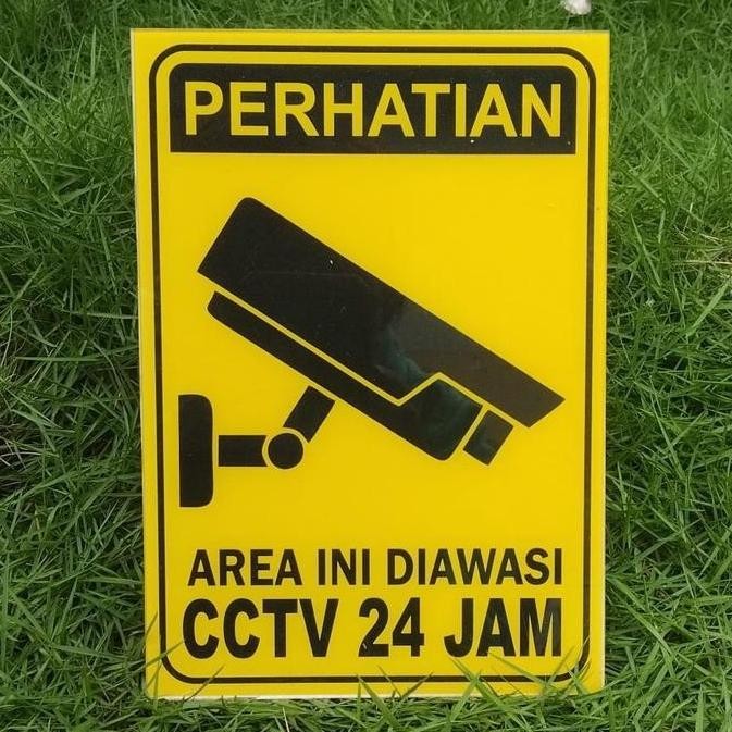 

Sticker, Akrilik PENGAWASAN CCTV 24 Jam Ukuran A4 (20x30 cm)