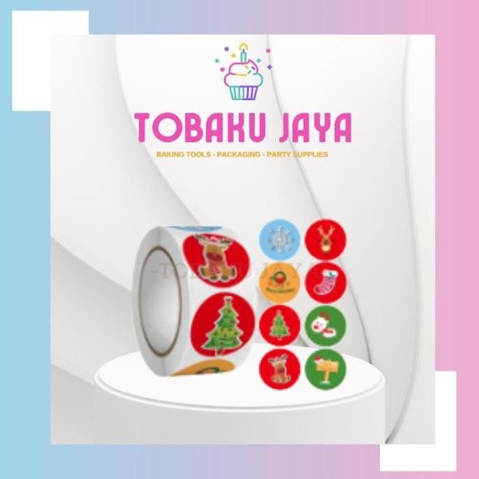 

'+'+'+'+] Sticker Ucapan Merry Christmas - Bertemakan Natal Lucu Roll (C-80)