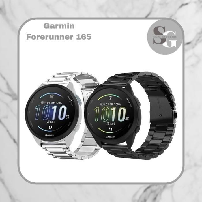 Strap Garmin Forerunner 165 Smart Watch Stainless 3 Beads Tali Jam Tangan 20Mm Original Dan Terperca