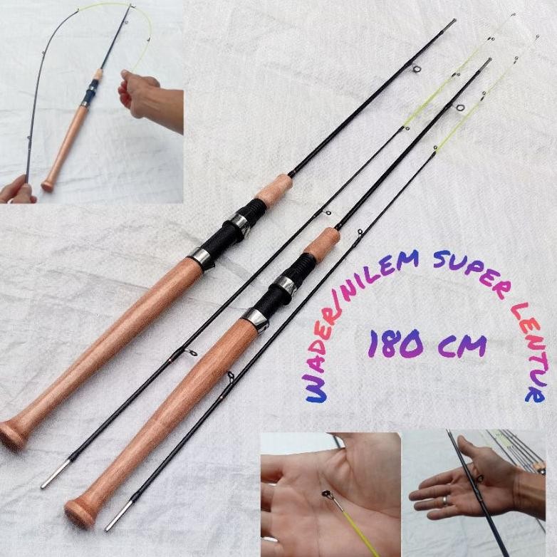Joran Pancing Buat Ikan Nilem Wader Super Lentur 180 Cm Sambung 2 Ultra Light Wader Nugi