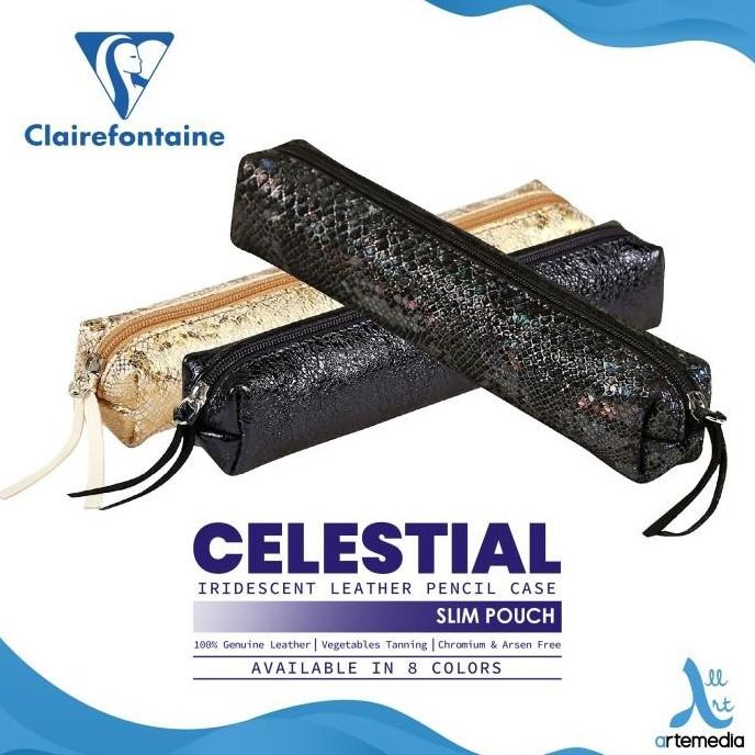 

Tempat Pensil Clairefontaine Celestial Slim Pouch Leather Pencil Case