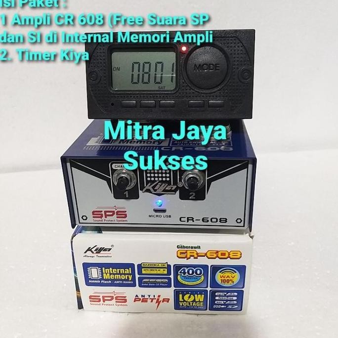 Promo Ampli Walet Caberawit CR 608 Free Suara SP dan SI + Timer Kiya On Off Suara Panggil COD