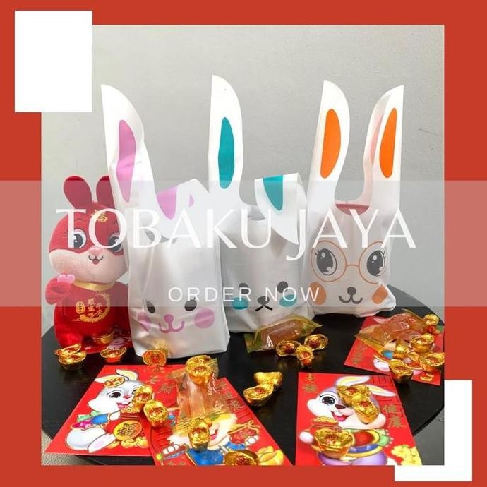 

^%^%^%^%] Kantong Kelinci Cookies / Permen / Snack Ulang Tahun Isi 10 Pcs