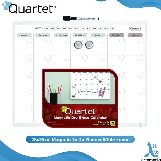 

Quartet 28x35cm Magnetic To Do Planner White Frame