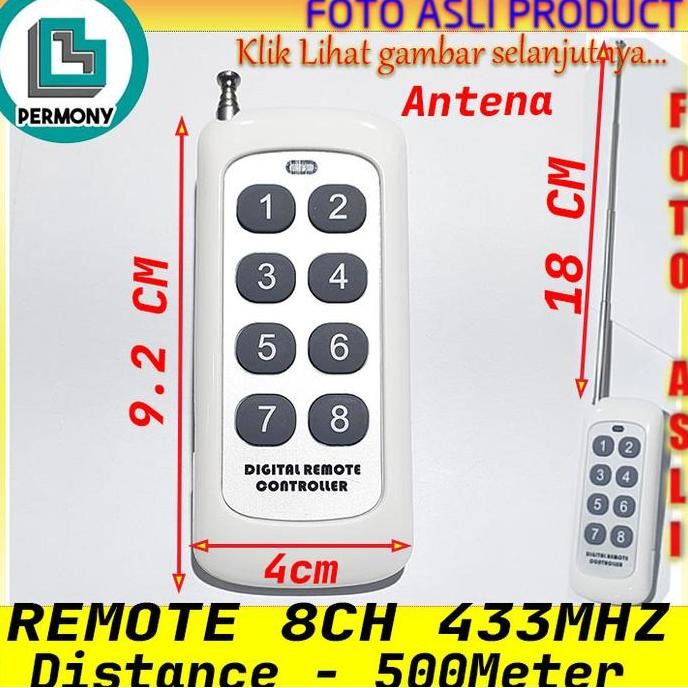 Baru Remote 433MHz 8 Channel Transmitter Wireless Kontrol 433.92 Mhz