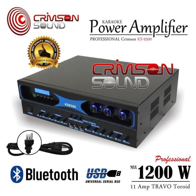 Promo POWER AMPLIFIER CRIMSON KS - 9300 PREMIUM KARAOKE HIFI BLUETOOTH USB COD