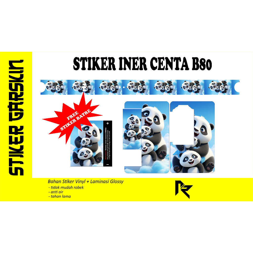

Premium Cut - Stiker Centa B80 U Garskin Stiker / Case Custom Terlaris 2PCS/ Fullbody
