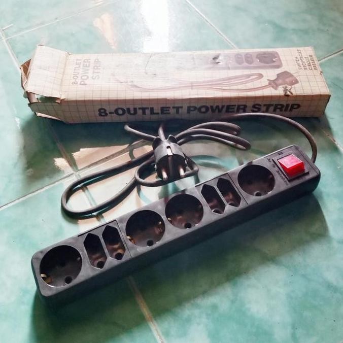 Stop Kontak Arde , 8-Outlet Power Strip , Stop Kontak Serbaguna + Kabel Terbaru