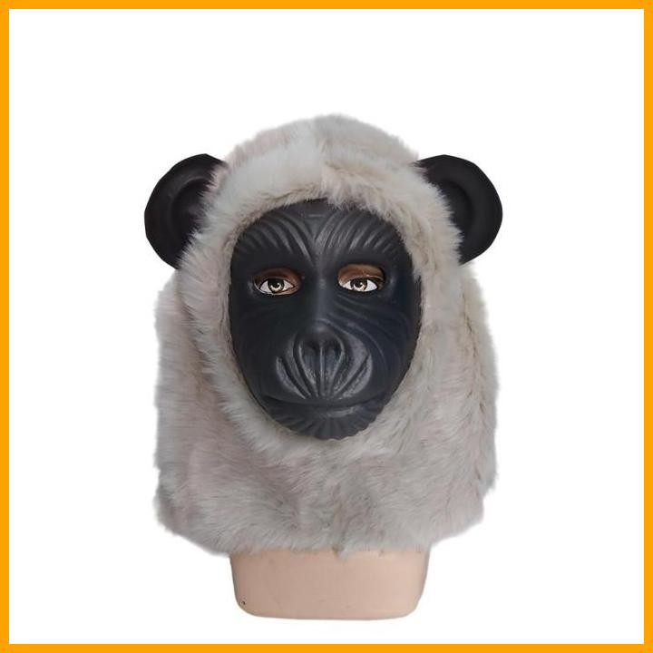 New Topeng Monyet Bulu Realistis Dewasa | Masker Gorila Cosplay Kostum Karnaval Lucu Viral