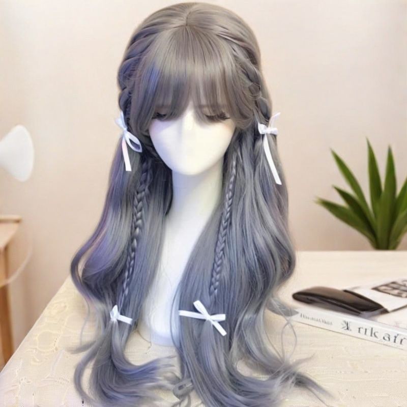 Female Big Wave Air Bangs Lolita Soft Girl COS Wig Head Cover