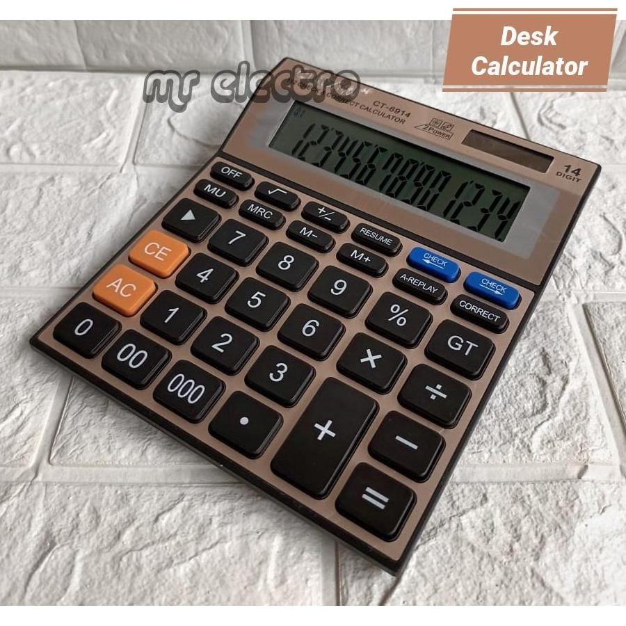 

Readyy!! kalkulator dagang 14digit - kalkulator meja - check dan correct - 6914 - MR