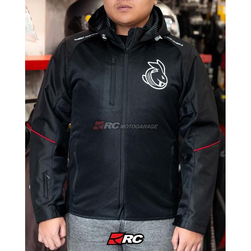 Jaket Motor - Rabbit and Wheels Patron Tex Black Original