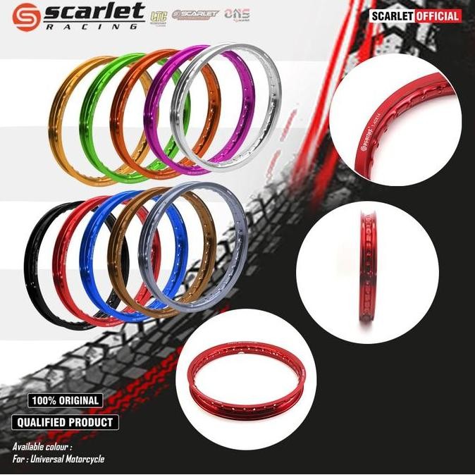 SCARLET RACING VELG MOTOR PELEK RIM ALLOY RING 16 140 AKSESORIS FOTO