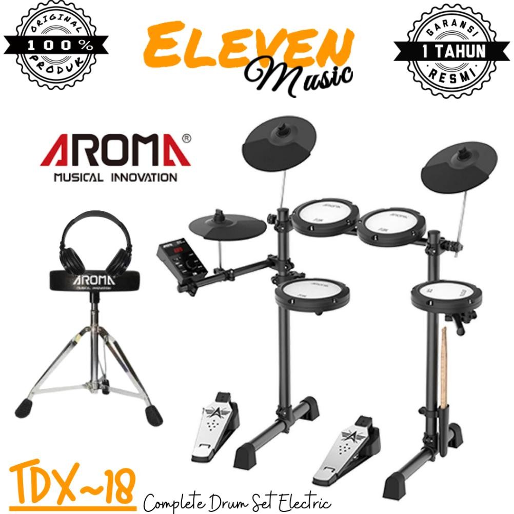 Terlaris Aroma Tdx18 Digital Electronic Drum Kit Drum Elektrik Paket Aroma Music Tdx-18