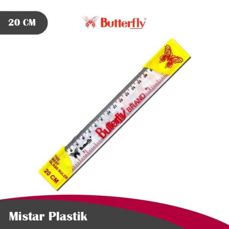 

Readyy!! Penggaris Plastik Butterfly 20 cm ( 1pak/12pcs )