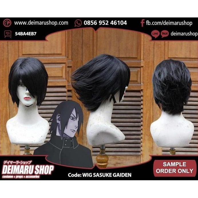 Rambut Kostum Wig Sasuke Gaiden murah