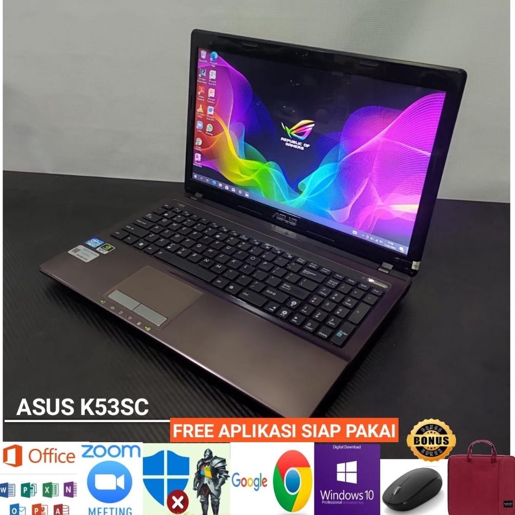 Terlaris Laptop Asus K53Sc Intel Core I7 Ram 8Gb Ssd 256Gb/1Tb - Siap Pakai