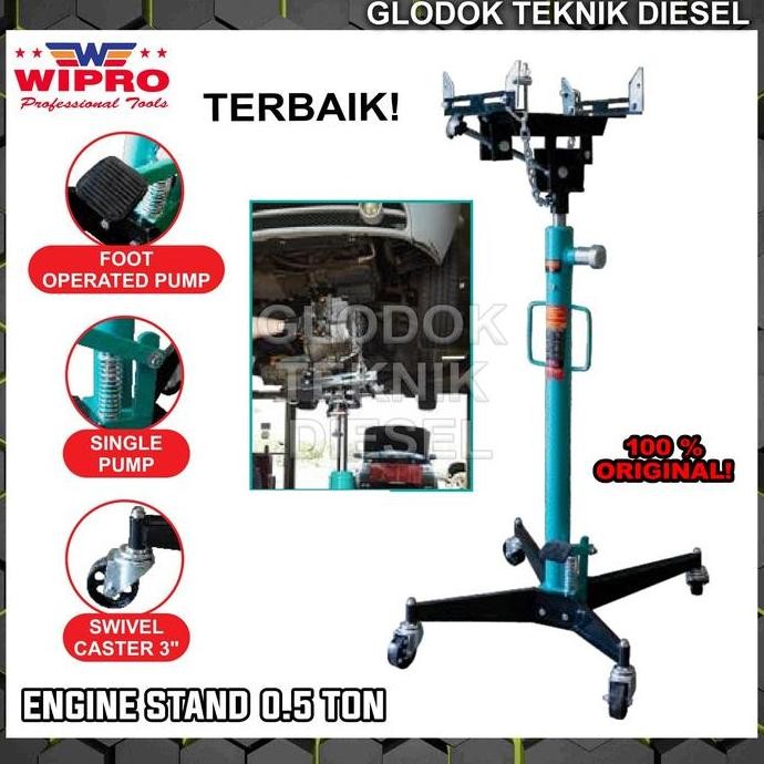 WIPRO Engine Stand Telescoping Transmission Jack 0.5 TON 500 KG ES-505 murah