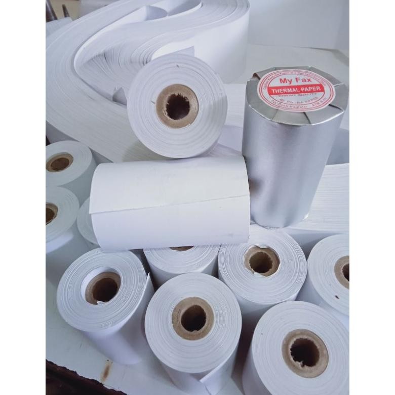 

Terjangkau - kertas thermal 80x50mm paket 10 Roll struk printer ukuran 80mm !!