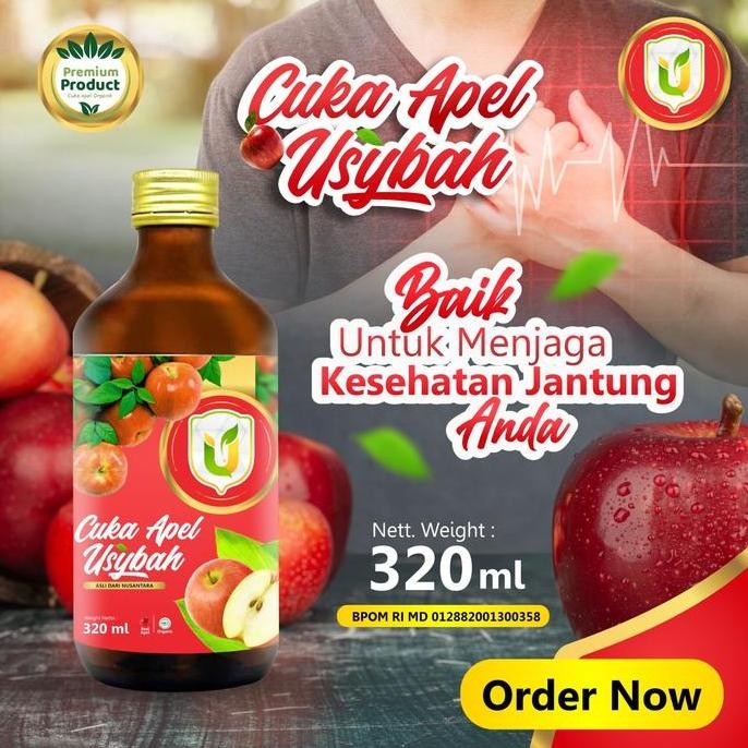 

Cuka Apple Cider Vinegar Usybah 320Ml With The Mother Kesehatan - Bpom