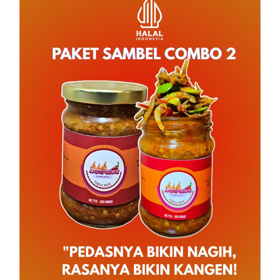 

Sampedas Paket Combo Hemat 2 2 Pcs 2 Sambal Ikan Bilis Pete