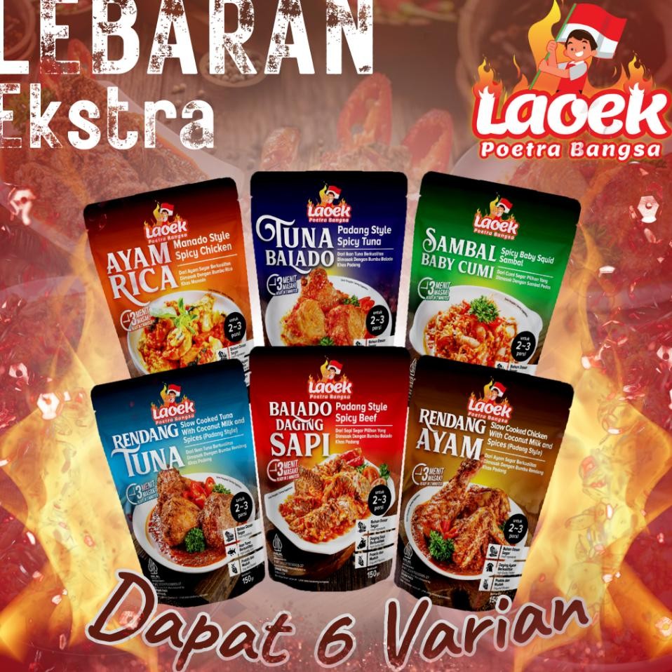 

Le Isi 6 Balado Daging Sapi Tuna Balado Rendang Ayam Rendang Tuna Ayam Rica Sambal Baby Cumi