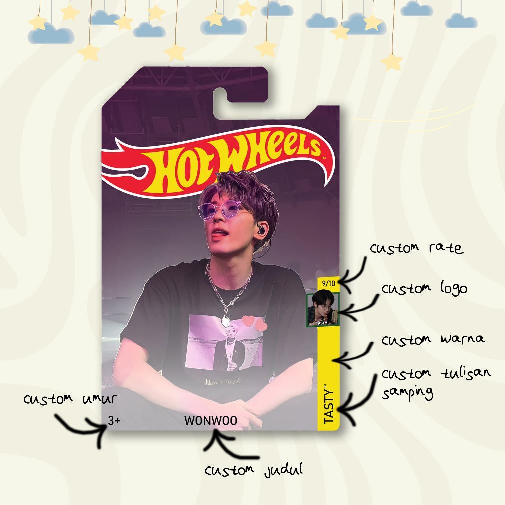 Ex45 Custom Card Mobil Hotwheels Reguler | Custom Card Hotwheels Jkt48