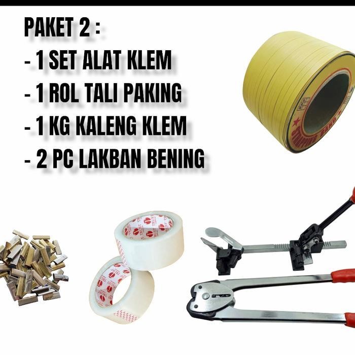 

Paket Alat Packing Straping Kardus Plastik Set : Alat + Tali + Kaleng