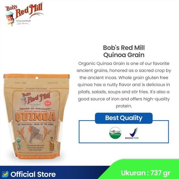 

Bob'S Red Mill White Quinoa Grain 737 Gr (Quinoa Putih) Pengganti Beras #Gratisongkir