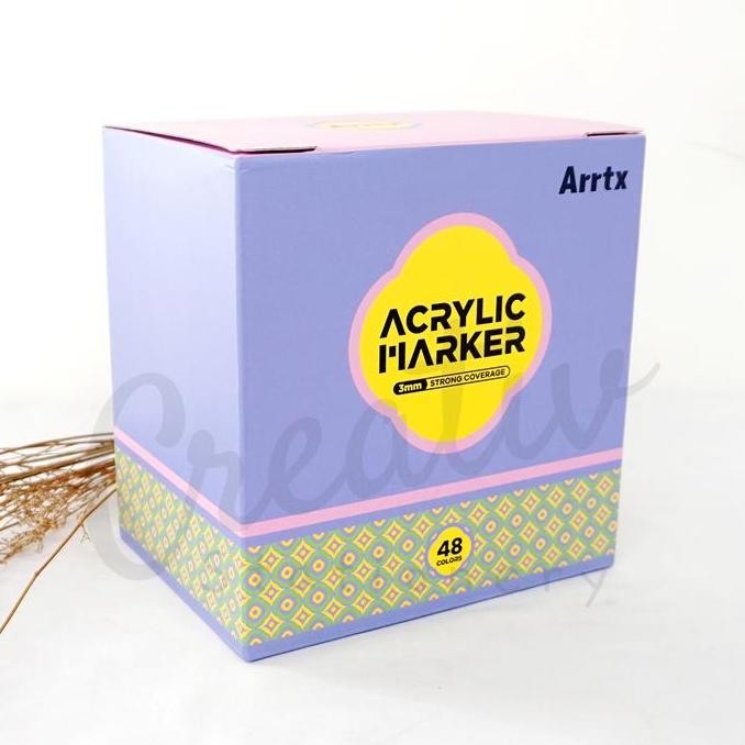 

ARRTX SPIDOL AKRILIK KREASI 48 WARNA ACRYLIC PAINT MARKERS COLORS 3MM MEDIUM TIP VALVE DESIGN ORIGINAL DAN TERPERCAYA