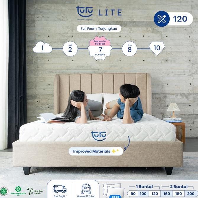 Kasur Base Support Foam TURU LITE ukuran 120x200 (Double) FREE BANTAL