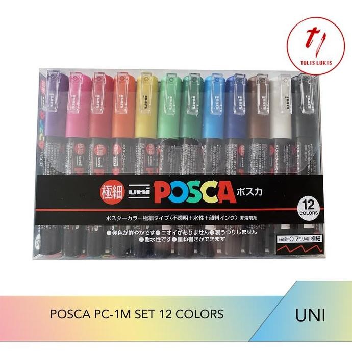 

UNI POSCA PC-1M 12 COLOR SET (TIP 0.7MM) ORIGINAL DAN TERPERCAYA