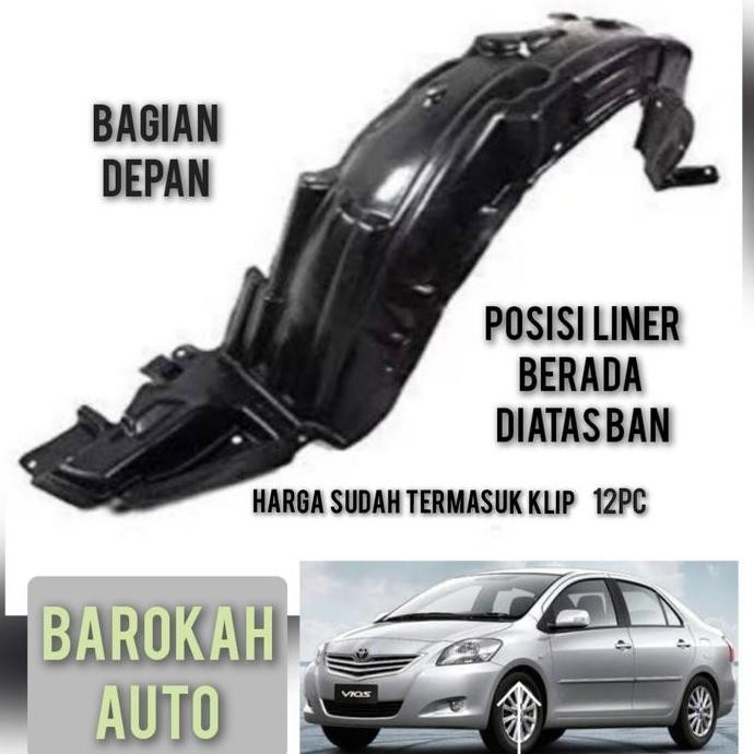 Vios List Spakbor Liner Fender Mobil Vios 2007 Sampai 2012 Gen 2
