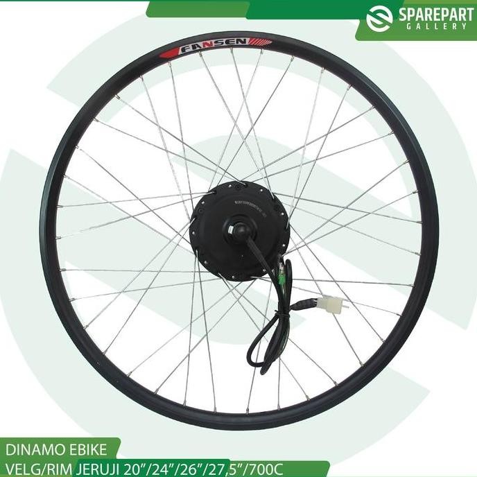 SET EBIKE KIT DINAMO MOTOR BLDC 36V 350W VELG RING26 SEPEDA LISTRIK