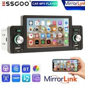 * Head Unit Single Din 5 Inch Carpaly Android Auto Bluetooth Usb Fm *